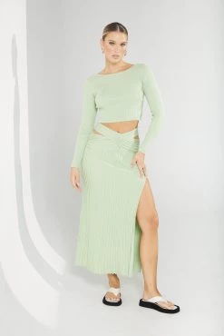 Sets Sovere Honour Reversible Knit Top Pistachio