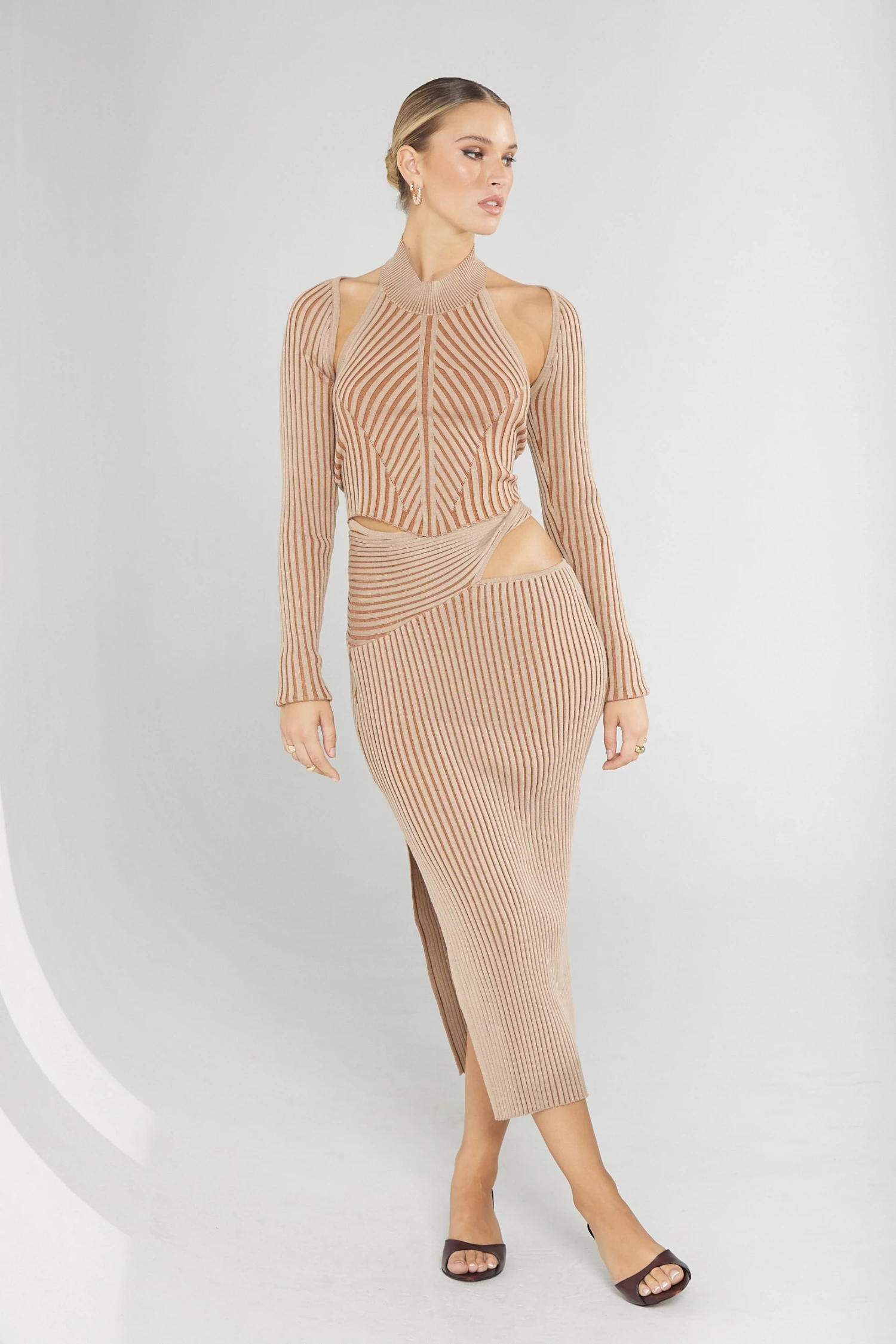 Sovere Pivot Knit Midi Skirt Copper 6 Sovere Pivot Knit Midi Skirt Copper