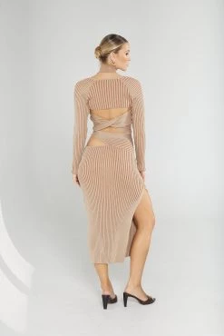 Sovere Pivot Knit Midi Skirt Copper 14 Sovere Pivot Knit Midi Skirt Copper