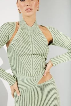 Sets Sovere Pivot Reversible Shrug Knit Top Spearmint