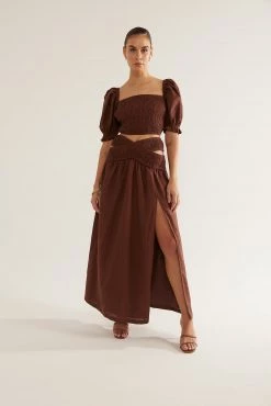 Sovere Bounty Midi Skirt Espresso Sets