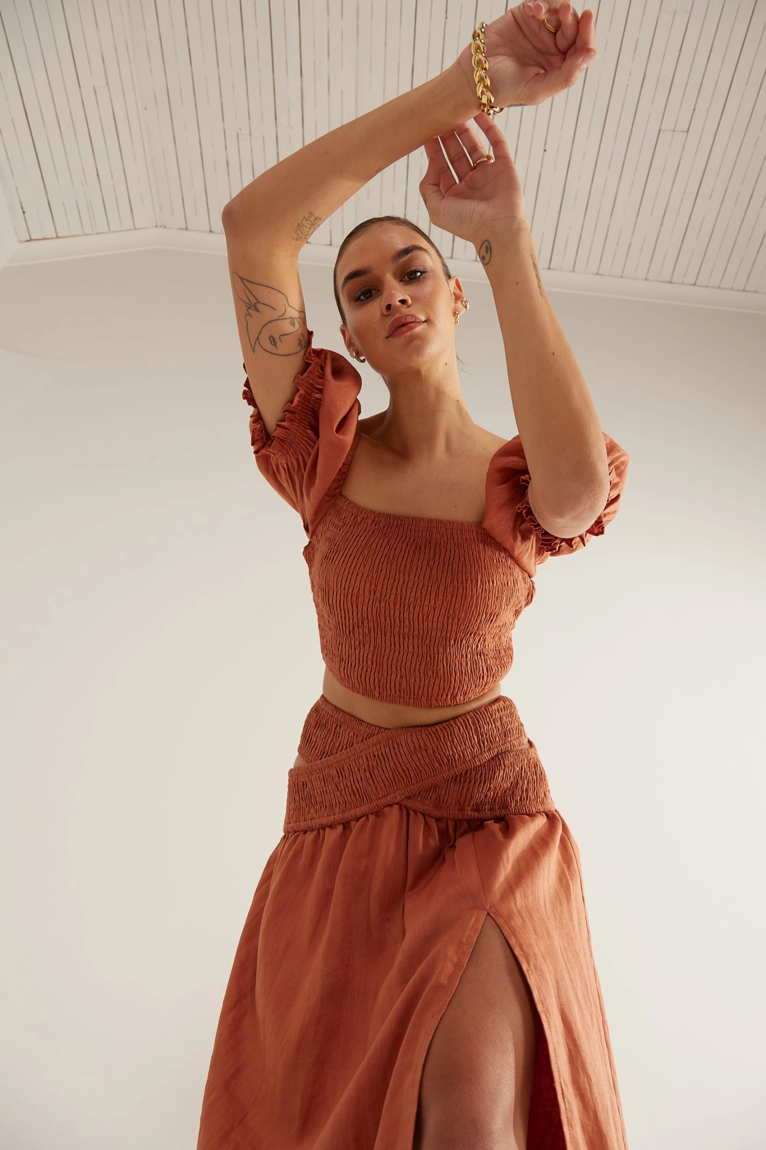 Sets Sovere Bounty Midi Skirt Clay 5 Sets Sovere Bounty Midi Skirt Clay