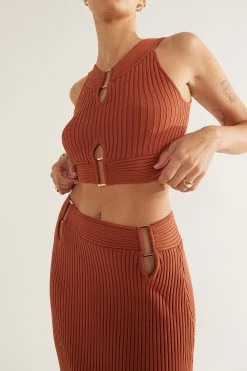 Sets Sovere Bond Reversible Knit Top Spice