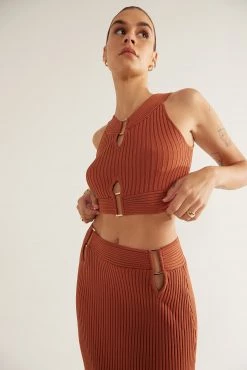 Sovere Bond Knit Midi Skirt Spice 10 Sovere Bond Knit Midi Skirt Spice