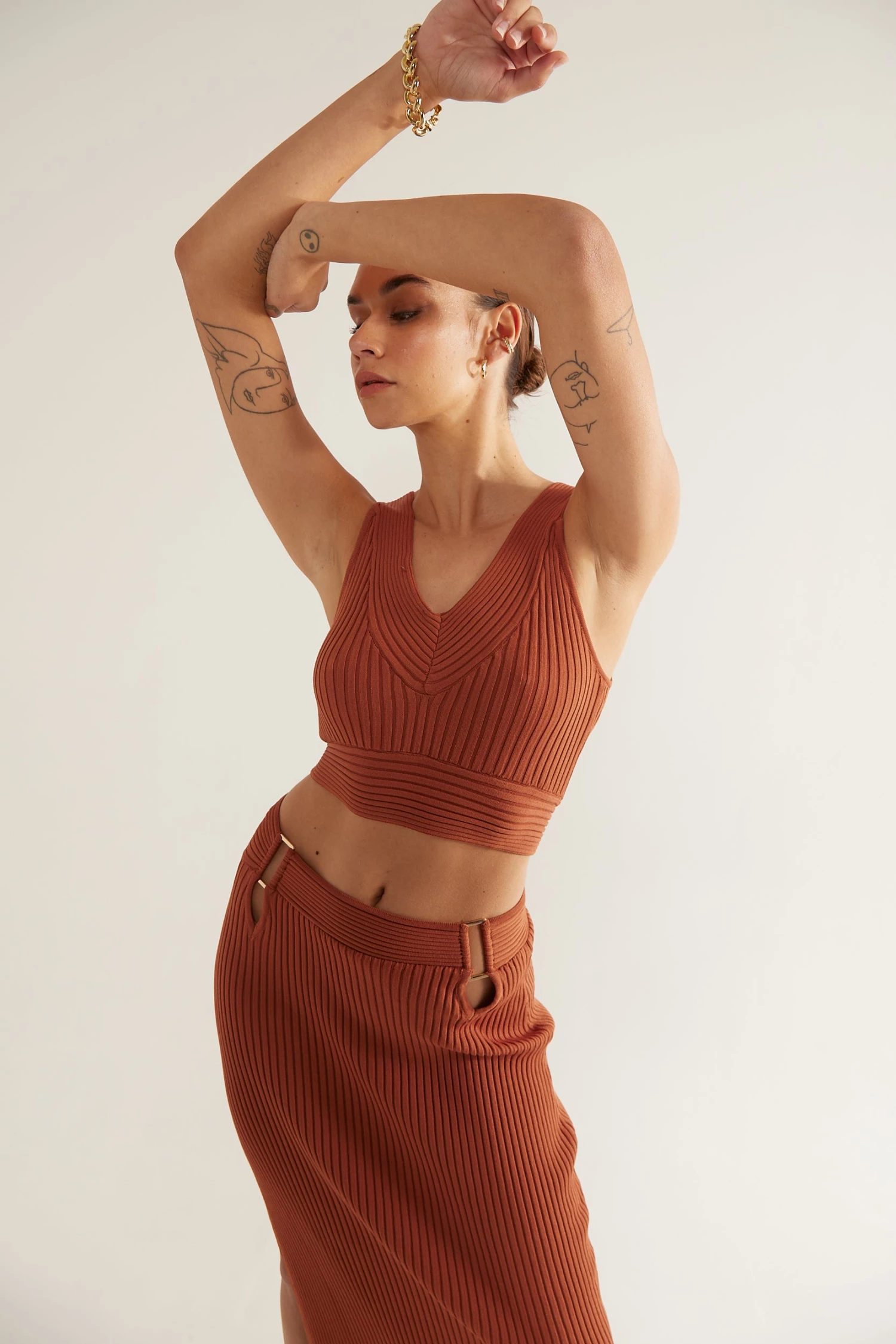 Sovere Bond Knit Midi Skirt Spice 7 Sovere Bond Knit Midi Skirt Spice