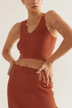 Sets Sovere Bond Reversible Knit Top Spice