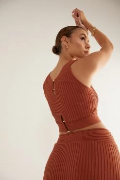 Sets Sovere Bond Reversible Knit Top Spice