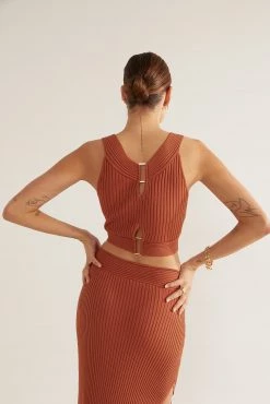 Sets Sovere Bond Reversible Knit Top Spice