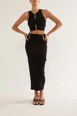 Sovere Bond Knit Midi Skirt