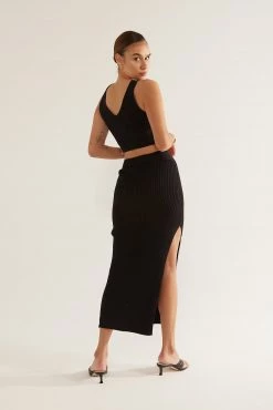 Sovere Bond Knit Midi Skirt