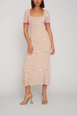 By Johnny Nude Marle Knit Midi Dress