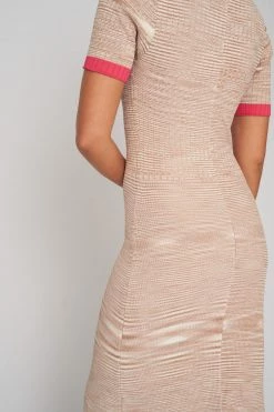 By Johnny Nude Marle Knit Midi Dress