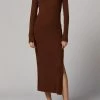 Bec And Bridge Freya LS Knit Midi Dress Copper
