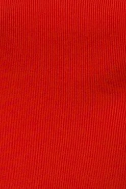 Bec And Bridge Astrid LS Asym Knit Top Chilli