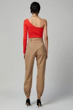 Bec And Bridge Astrid LS Asym Knit Top Chilli