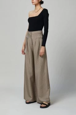 Bec And Bridge Astrid LS Asym Knit Top Black