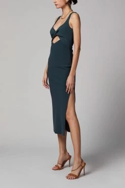 Bec And Bridge Joelle Midi Dress Fern