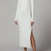 Bec And Bridge Freya LS Knit Midi Dress Ivory