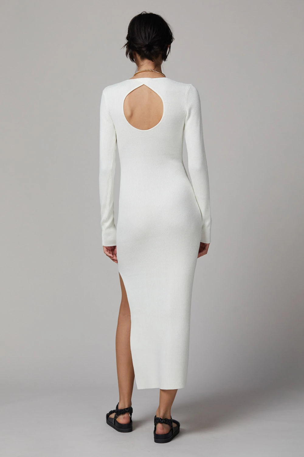 Bec And Bridge Freya LS Knit Midi Dress Ivory 6 Bec And Bridge Freya LS Knit Midi Dress Ivory