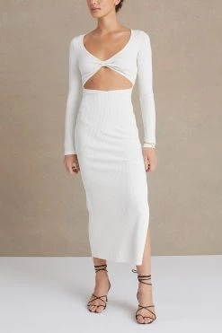Bec And Bridge Della Vita Midi Dress Ivory
