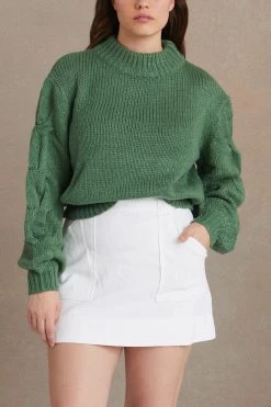 Bec And Bridge Celeste Knit Jumper Jade Green