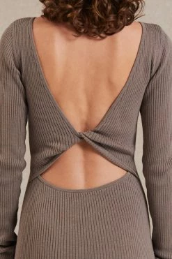 Bec And Bridge Riviera LS Midi Dress Silt