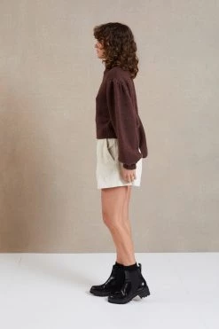 Bec And Bridge Celeste Tuck Knit Jumper Chocolate
