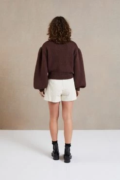 Bec And Bridge Celeste Tuck Knit Jumper Chocolate