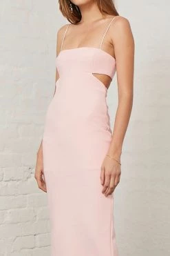 Bec And Bridge Elle Cut Out Midi Dress Blush