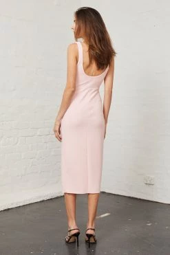 Bec And Bridge Elle Midi Dress Blush 8 Bec And Bridge Elle Midi Dress Blush