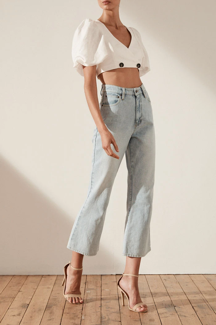 Shona Joy High Rise Cropped Flare 4 Shona Joy High Rise Cropped Flare