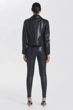 Ena Pelly Classic Biker Jacket Smooth Black Black New Arrivals