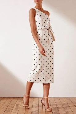 Shona Joy Fleur One Shoulder Fitted Midi Dress Spot 9 Shona Joy Fleur One Shoulder Fitted Midi Dress Spot