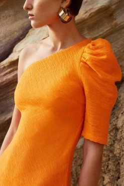 By Johnny Shell Shoulder Sleeve Mini Dress