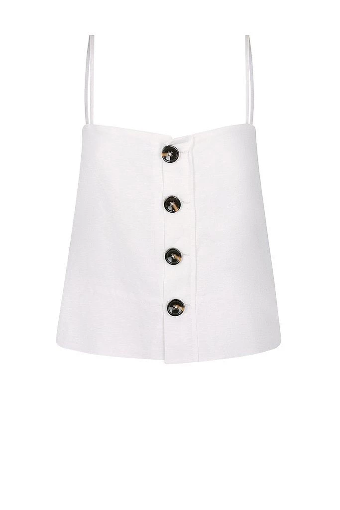 Shona Joy Gaia Button Up Cropped Camisole Ivory 8 Shona Joy Gaia Button Up Cropped Camisole Ivory
