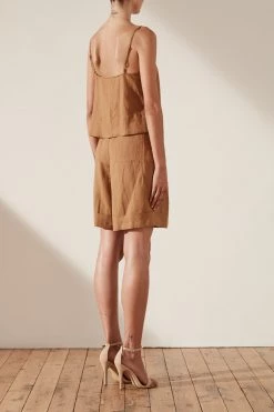 Shona Joy Gaia Button Up Cropped Camisole