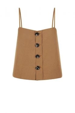 Shona Joy Gaia Button Up Cropped Camisole