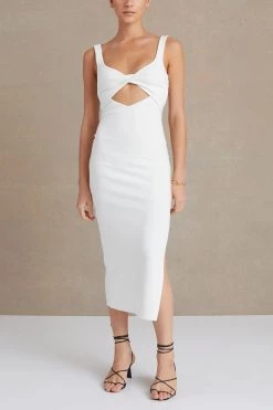 Bec And Bridge Joelle Midi Dress Ivory