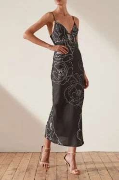 Shona Joy Lucca Bias Slip Midi Dress