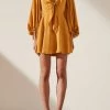 Shona Joy Oro Tie Front Mini Dress 1 Shona Joy Oro Tie Front Mini Dress