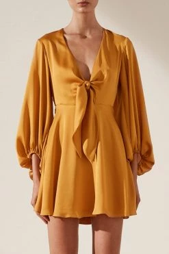 Shona Joy Oro Tie Front Mini Dress 13 Shona Joy Oro Tie Front Mini Dress