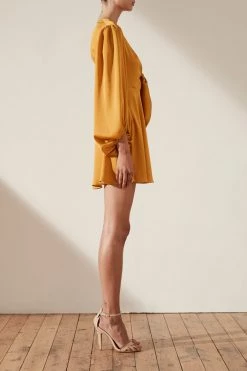 Shona Joy Oro Tie Front Mini Dress 11 Shona Joy Oro Tie Front Mini Dress