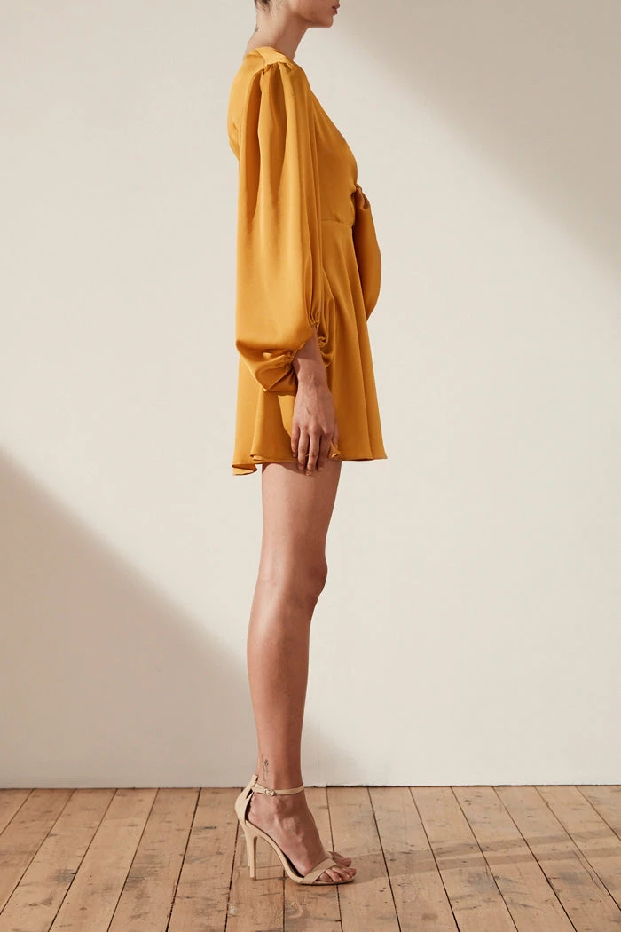 Shona Joy Oro Tie Front Mini Dress 6 Shona Joy Oro Tie Front Mini Dress