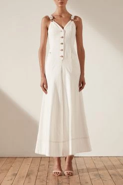 Shona Joy Cortona Flared Jumpsuit Ivory