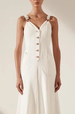 Shona Joy Cortona Flared Jumpsuit Ivory