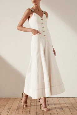 Shona Joy Cortona Flared Jumpsuit Ivory 9 Shona Joy Cortona Flared Jumpsuit Ivory