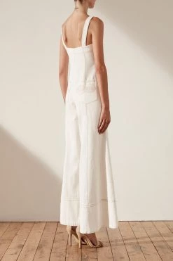 Shona Joy Cortona Flared Jumpsuit Ivory 11 Shona Joy Cortona Flared Jumpsuit Ivory