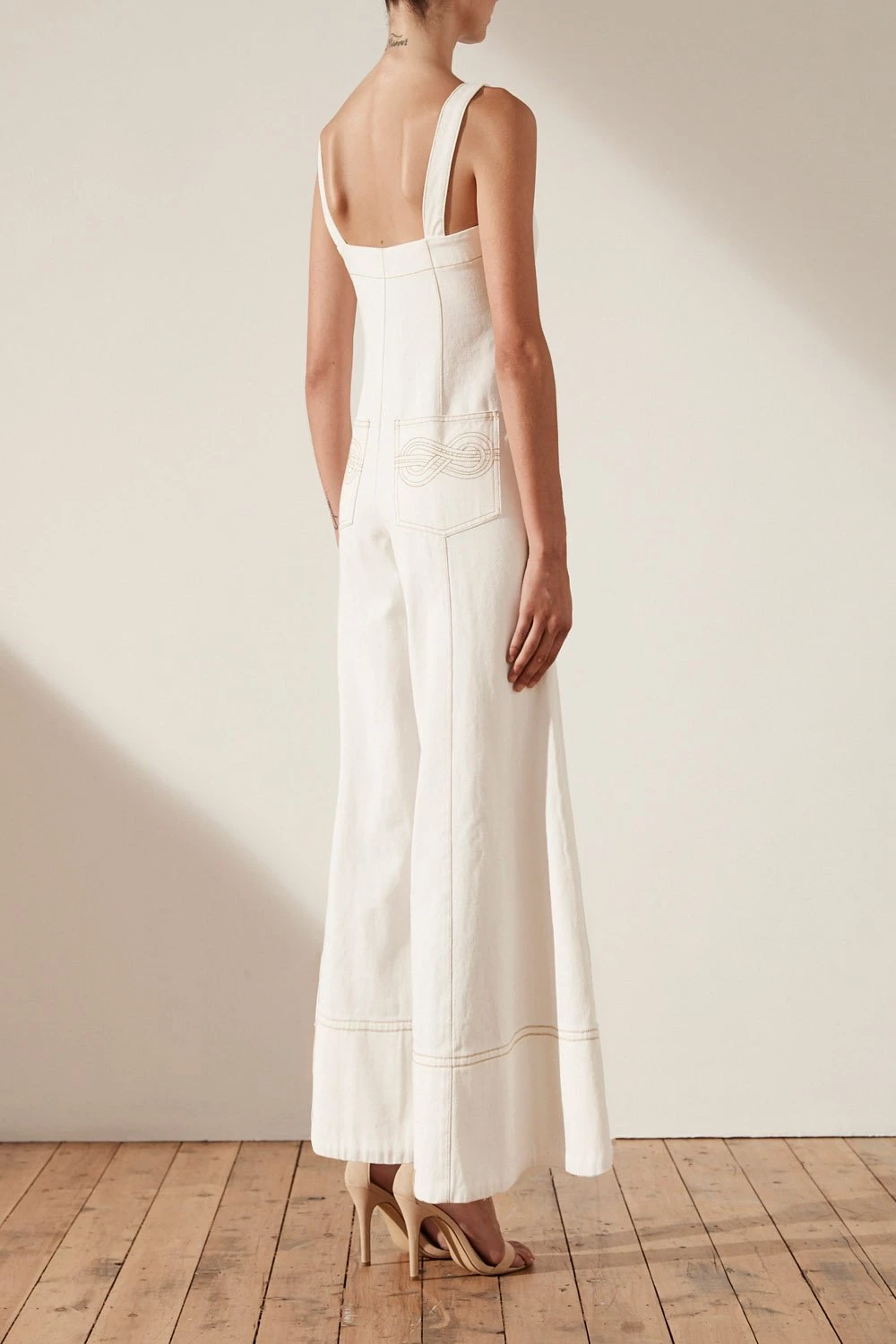 Shona Joy Cortona Flared Jumpsuit Ivory 7 Shona Joy Cortona Flared Jumpsuit Ivory