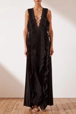 Shona Joy Julieta Pleated Maxi Dress