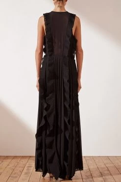 Shona Joy Julieta Pleated Maxi Dress